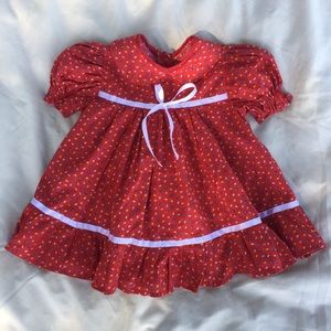 Vintage red floral dress